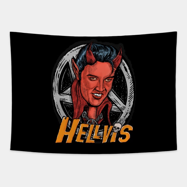 HELLVIS:  Hail to the King Tapestry by ZugArt01