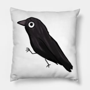 Funny crow illustration Pillow