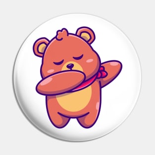 Cute baby bear dabbing cartoon Pin