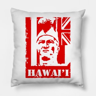 Hawai'i King Kamehameha Red Ink by Hawaii Nei All Day Pillow