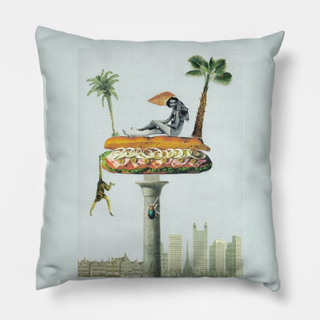 Tropical Sandwich Pillow by martynzero