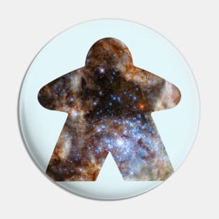 Galaxy Nebula Space and Stars Meeple | Board Game Fan Pin