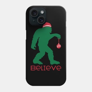 Believe Bigfoot Santa Claus funny Bigfoot lover Christmas gift Phone Case