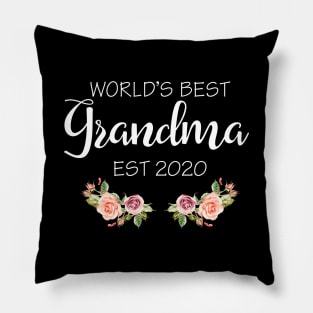 World's Best Grandma Est 2020 Pregnancy Announcement Pillow