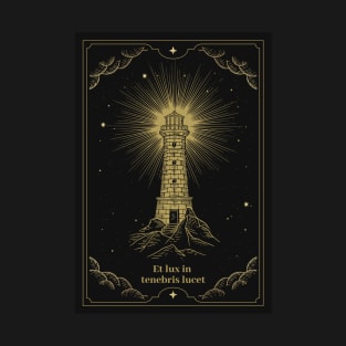 Et Lux In Tenebris Lucet - Light house - stoic quote T-Shirt