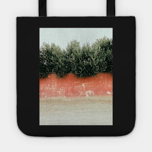 Olive Trees Behind Red Wall Tote