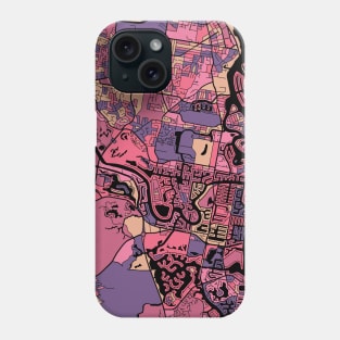 Gold Coast Map Pattern in Purple & Pink Phone Case