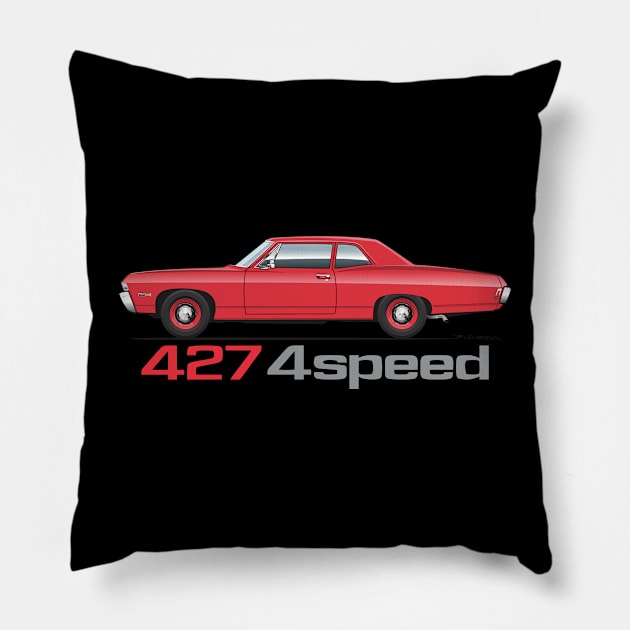 427 4 speed Pillow by ArtOnWheels