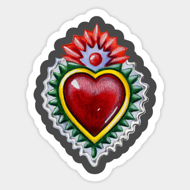 Mexican Sacred Heart 1 Fashionista Sticker Teepublic