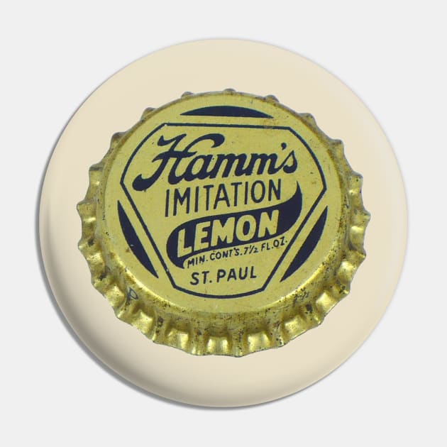 Hamm's Prohibition Lemon Soda Bottlecap Pin by Eugene and Jonnie Tee's