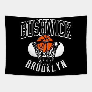 Bushwick Brooklyn Retro Basketball Tapestry