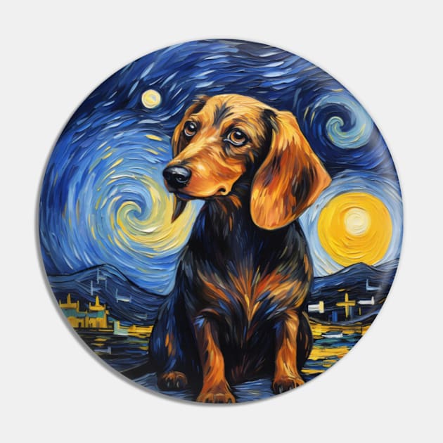 Dachshund, van gogh style, starry night, Post-impressionism Pin by Pattyld