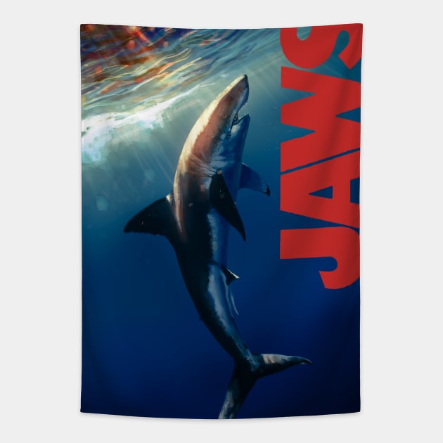 Jaws movie tribute Tapestry by Khasis