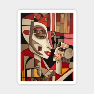 Cubism in the style of Picasso Magnet