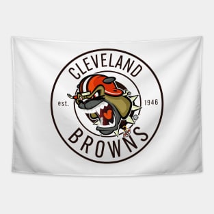 Cleveland Browns BullDawg Growler Dark Stamp Tapestry