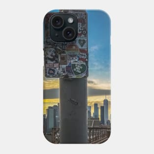 Manhattan Skyline Brooklyn Bridge Sunset NYC Phone Case