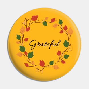 grateful wreath Pin