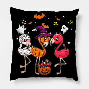 flamingo style halloween shirt Pillow