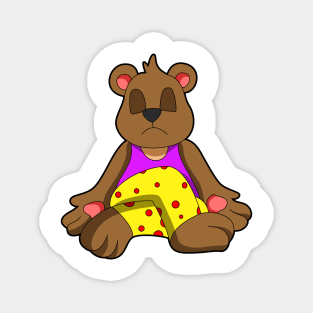 Bear at Yoga with Legs crossed Magnet
