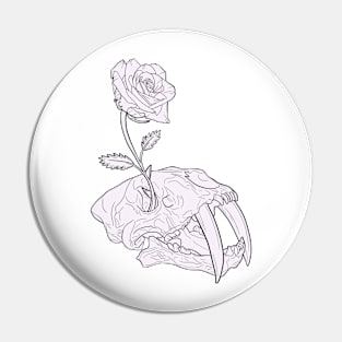 Skull and rose Pin