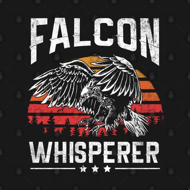 Retro Vintage Style Falcon Whisperer Falconry Hunting Gift for Hunter by HCMGift