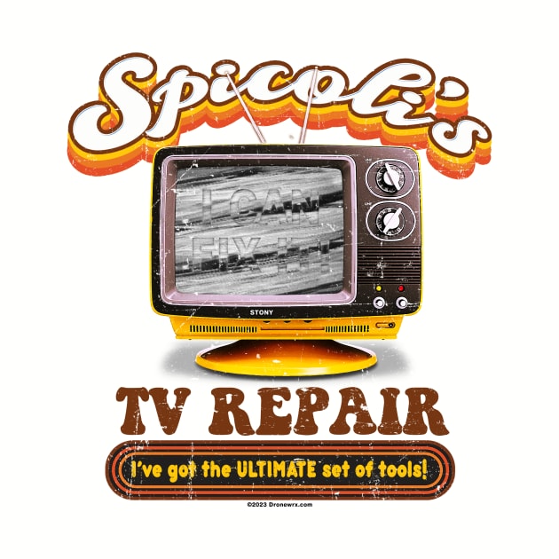 Spicoli's TV Repair by Drew Blood Designs