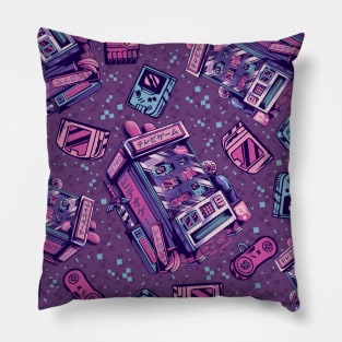 Retro Gaming Machine Pattern Pillow