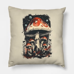 Mushroom Family Pillow