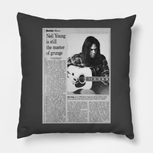 Neil Young Newspaper #1 Pillow