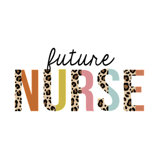 Future Nurse Leopard Print Registered RN Nursing Appreciation T-Shirt