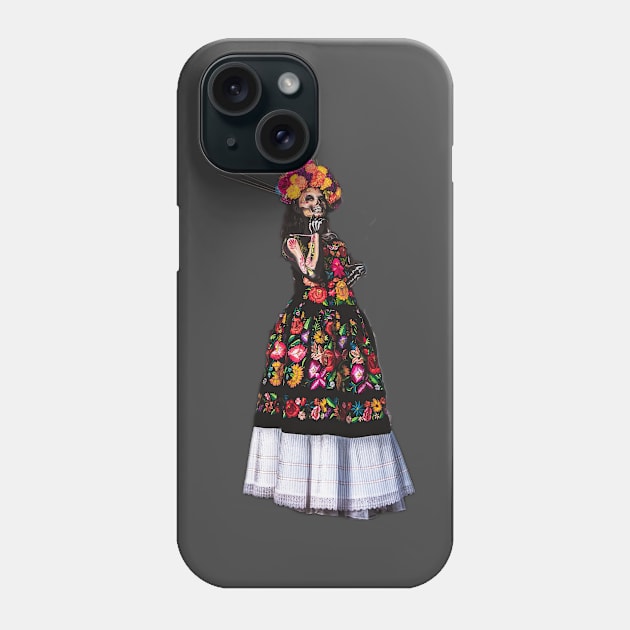 Day of the Dead lady Phone Case by BrokenTrophies