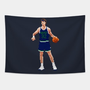 Christian Laettner Pixel Standing Tapestry