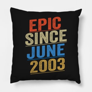 Epic Since June 2003 Funny Birthday Pillow