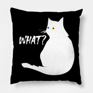 White Cat! What? Pillow