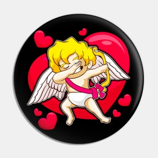 Valentines Day Dabbing Cupid Pin