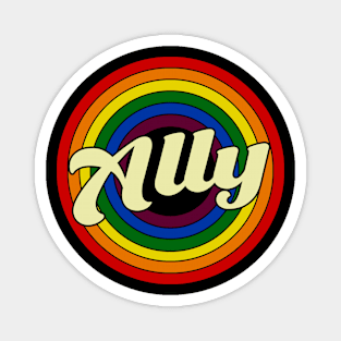 Ally lgbt pride raibow color Magnet