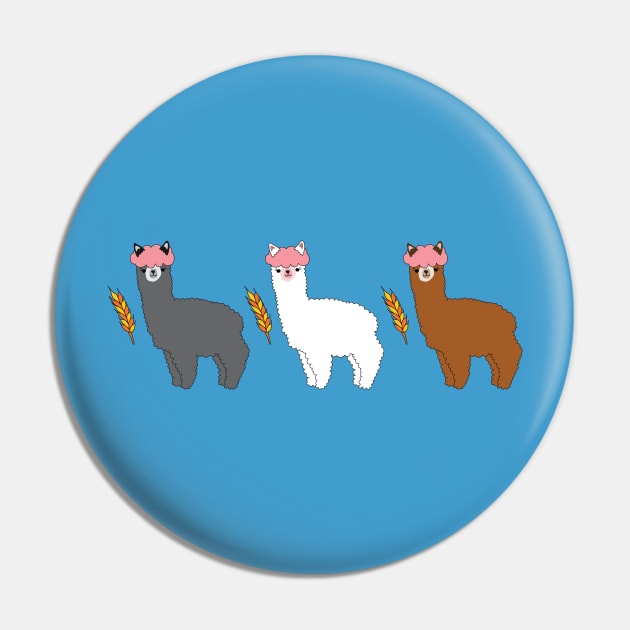 Pink Hair Alpacas I Pin by littleoddforest