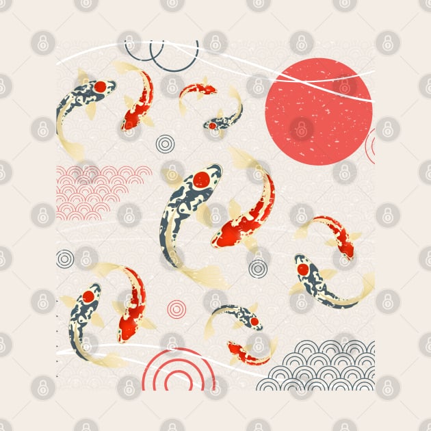 Koi Fish Yin-Yang Abstract by edmproject