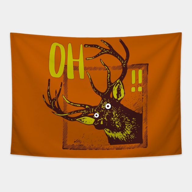 A Funny Animal Pun - Oh Deer Funny!! Tapestry by vystudio