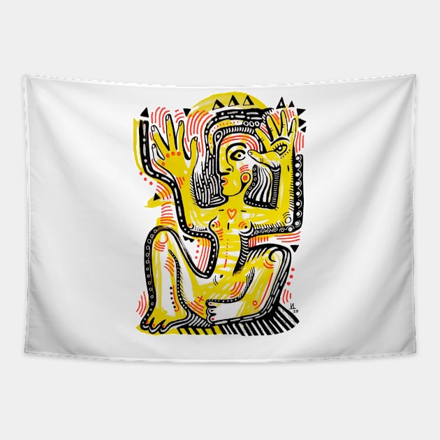 hands up Tapestry by Daria Kusto