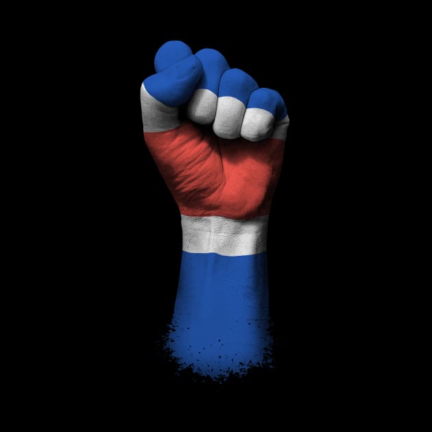 Flag of Costa Rica on a Raised Clenched Fist by jeffbartels