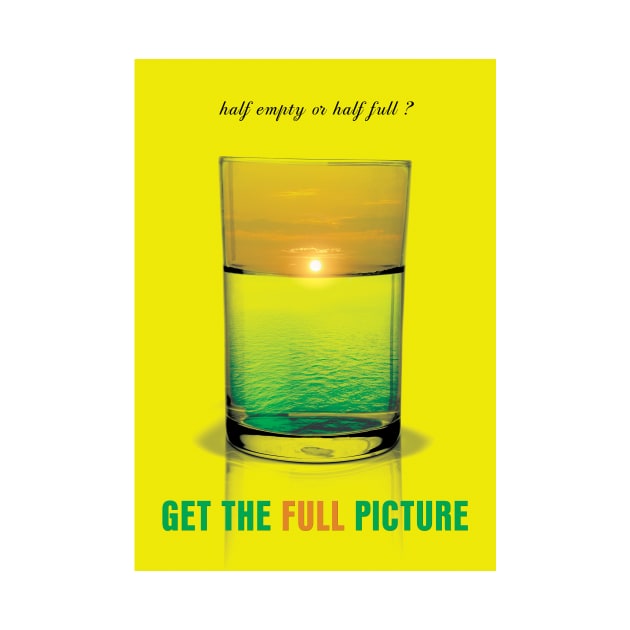 Half Full Half Empty Surrel Illustration Optimistic by Inogitna Designs