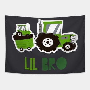 Boys Little Brother Tractor Lil Bro Tapestry