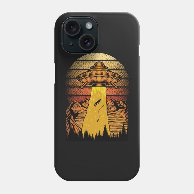 UFO catches fisherman Phone Case by marina63