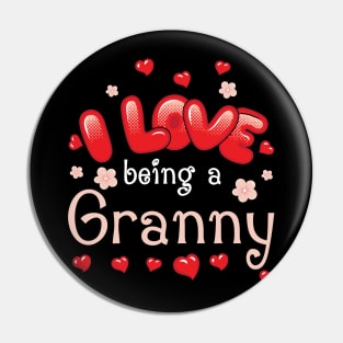 I Love Being A Granny Happy Parent Day Summer Holidays Flowers Hearts For Granny Pin