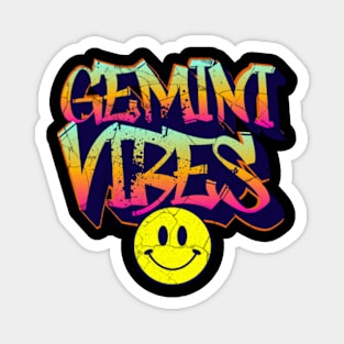 Gemini Vibes Graffiti Zodiac Birthday Magnet