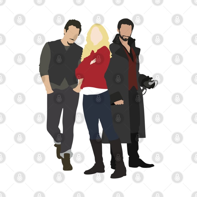 Neal, Emma, and Hook by eevylynn