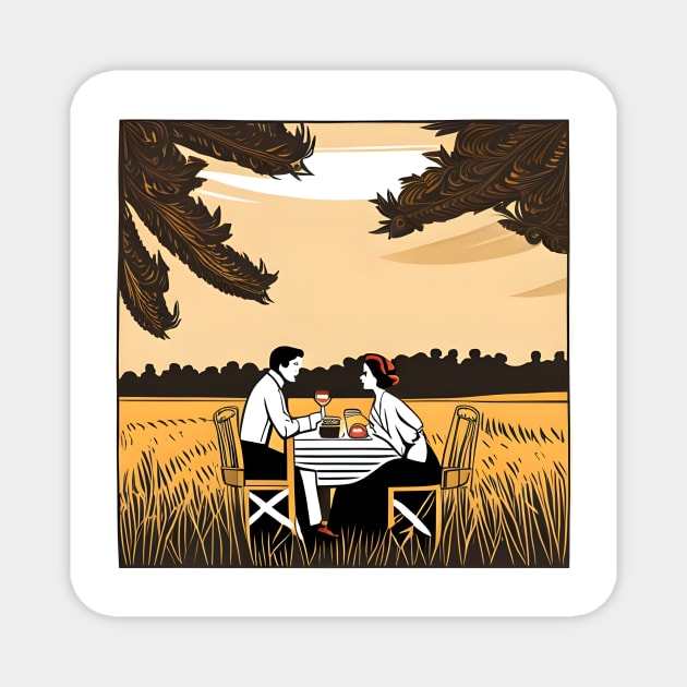 Summer Dine Magnet by Colin-Bentham