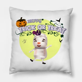 Cute cartoon Happy Halloween.Trick or Treat. Pillow