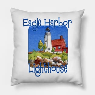 Eagle Harbor Lighthouse, Michigan Pillow